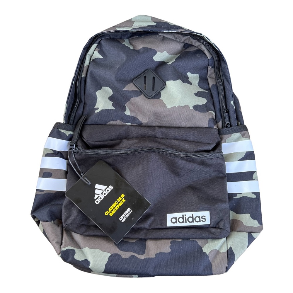 Adidas Classic 3S III Backpack Camo With Laptop Storage